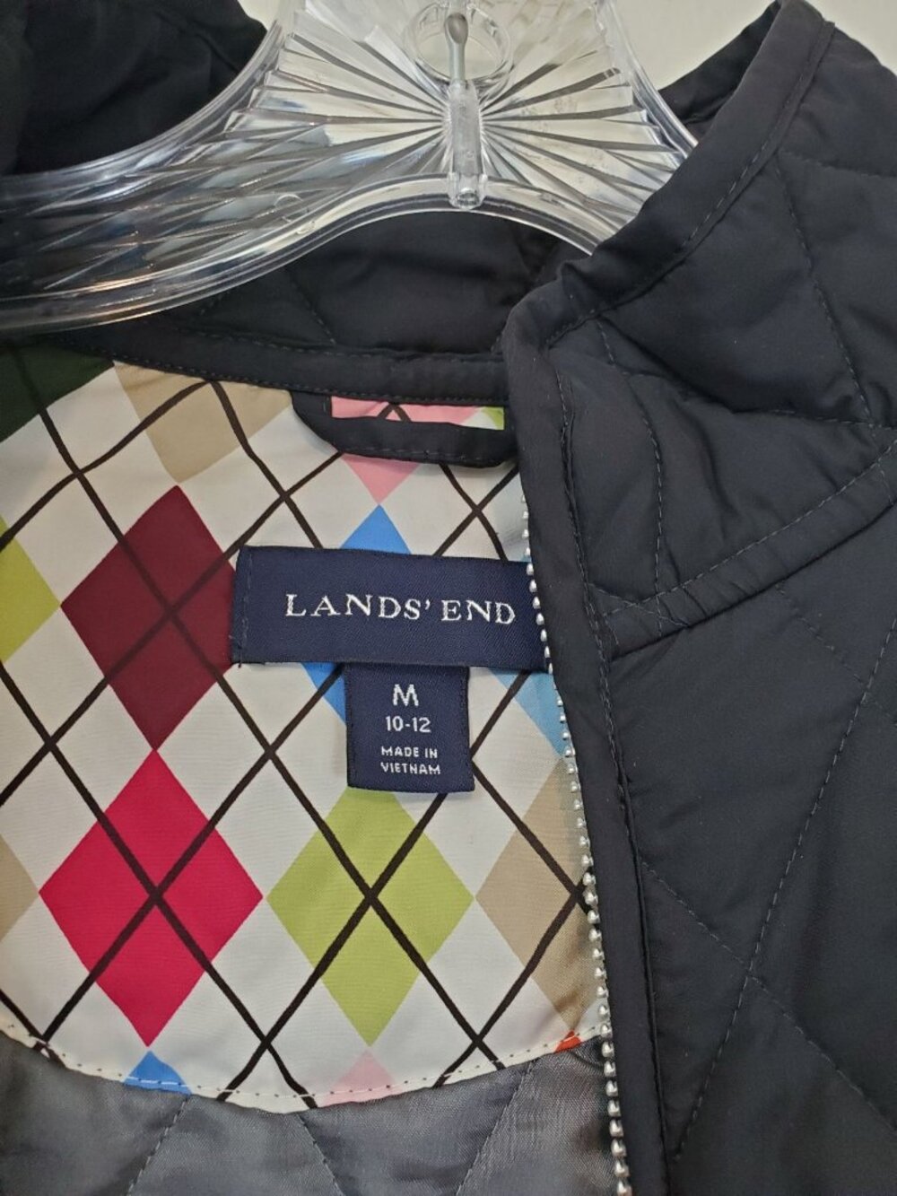 Lands' End lightweight quilted full zip jacket, black - Picture 4 of 12